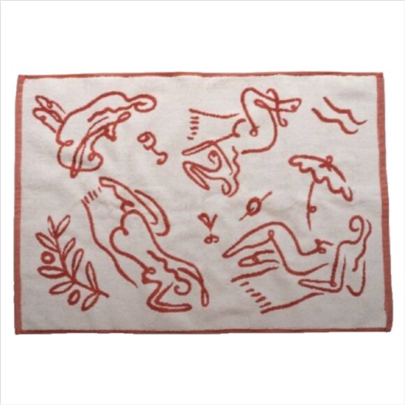 Business & Pleasure Bath Mat Le Basque Le Sirenuse Rust - Picture 2 of 3